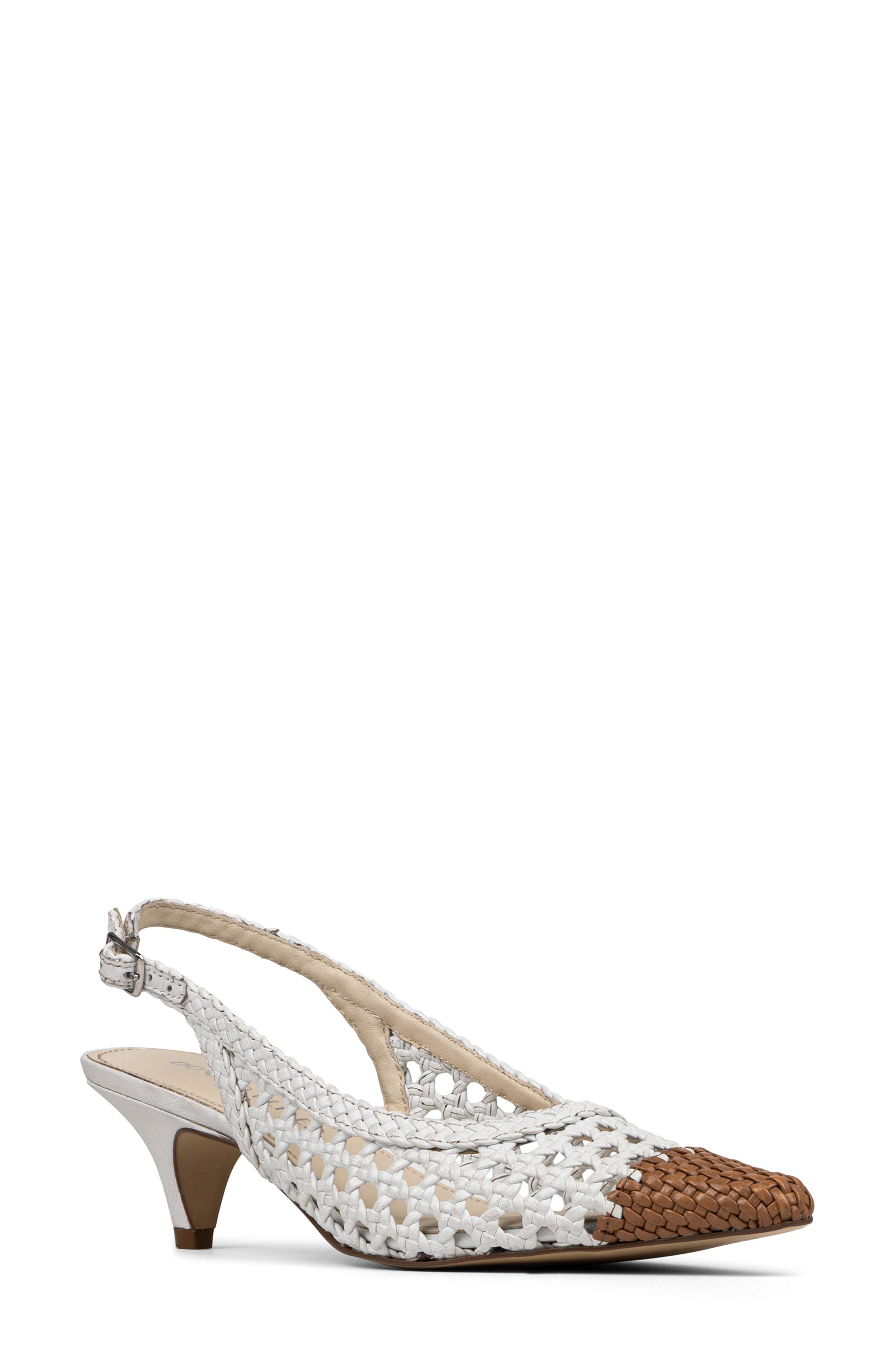 Slingback Pointed Toe Pump, Main, color, OFF WHITE