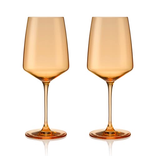 Viski Reserve Nouveau Crystal Wine Glasses Set Of 2