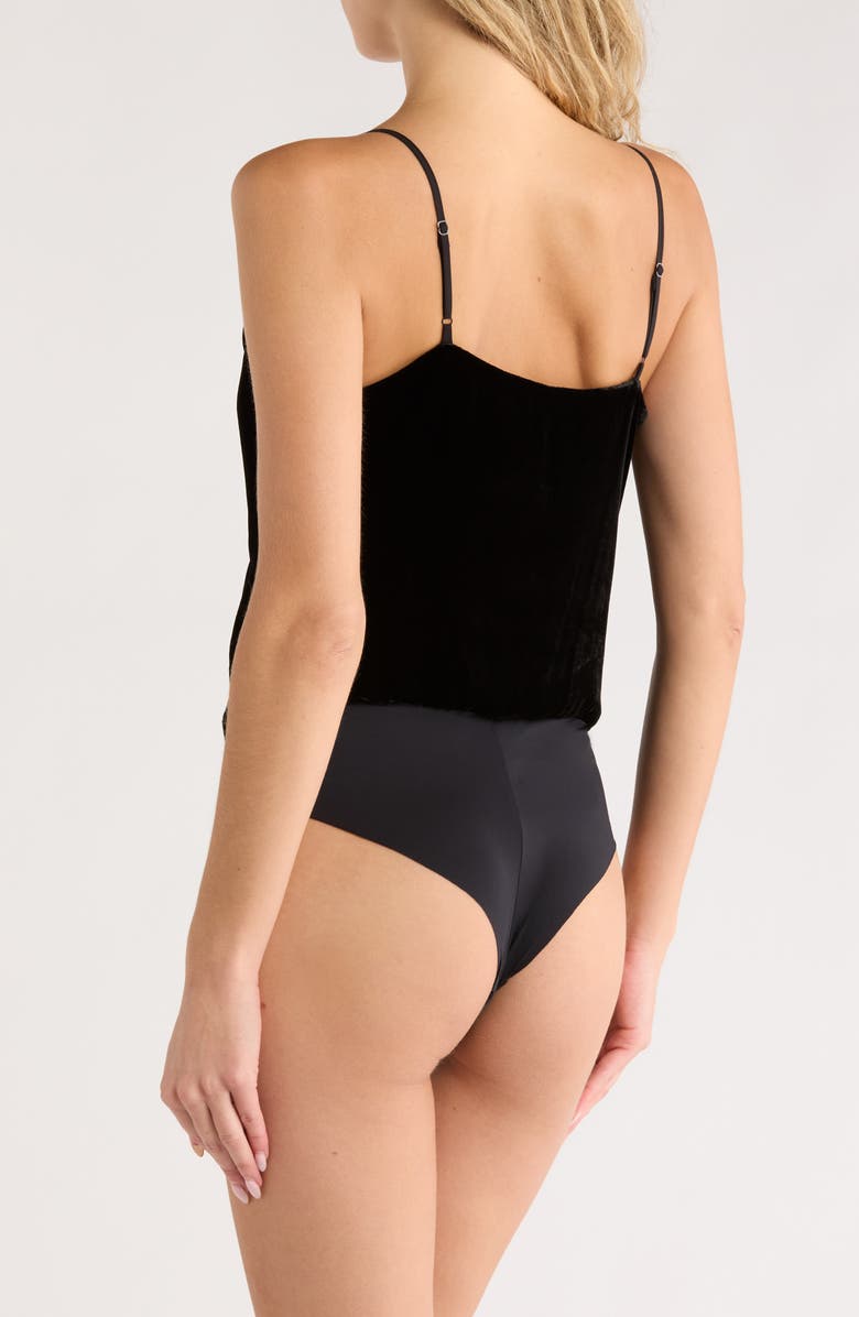 L'AGENCE Jaxon Draped Bodysuit, Alternate, color, Black