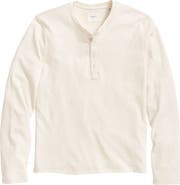 Billy Reid Long Sleeve Organic Pima Cotton Henley
