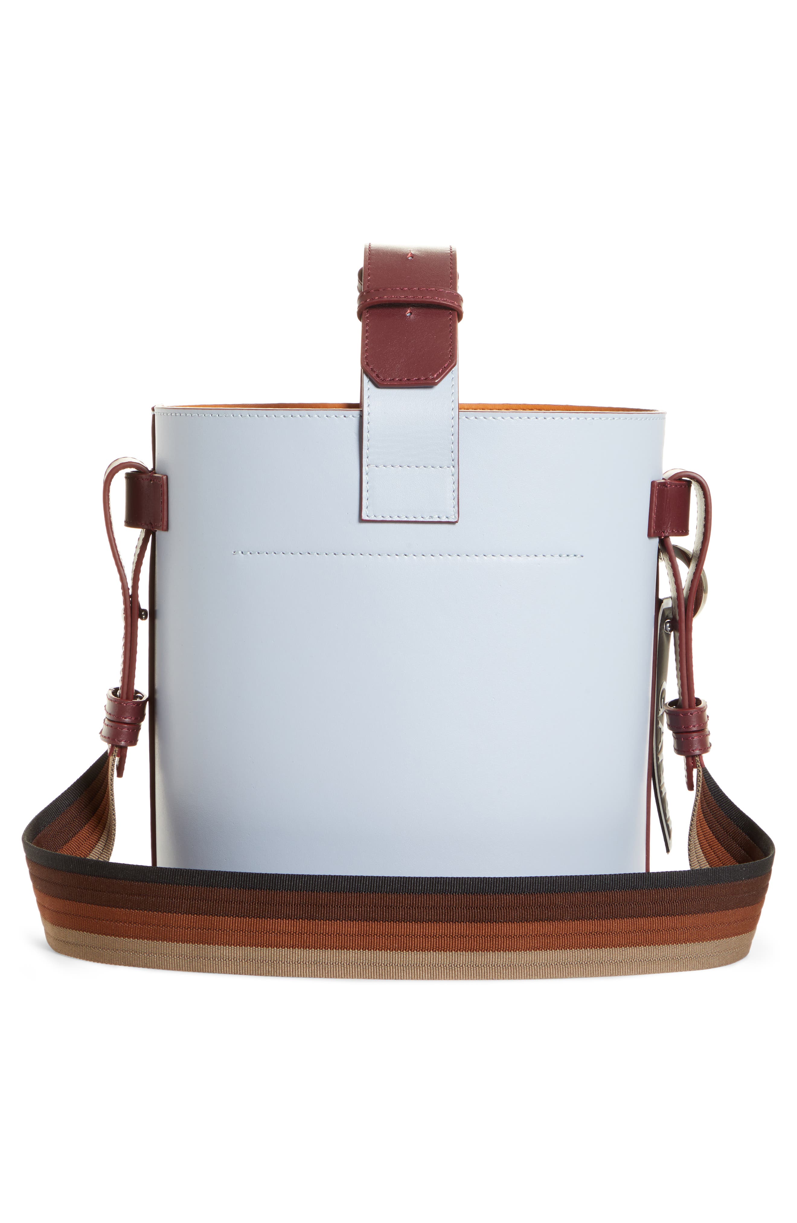 Ganni Leather Bucket Bag, Alternate, color, 