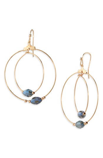 Cara Bead Detail Double Frontal Hoop Earrings