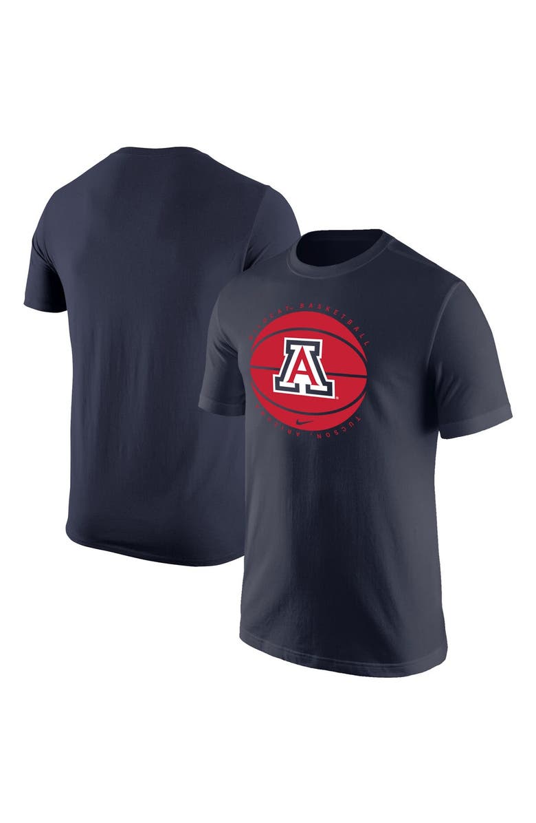 Nike Men's Nike Navy Arizona Wildcats Basketball Logo T-Shirt, Main, color, 