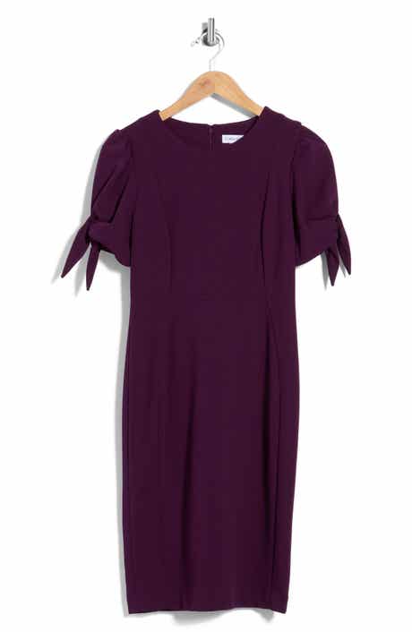 Puff Sleeve Sheath Dress