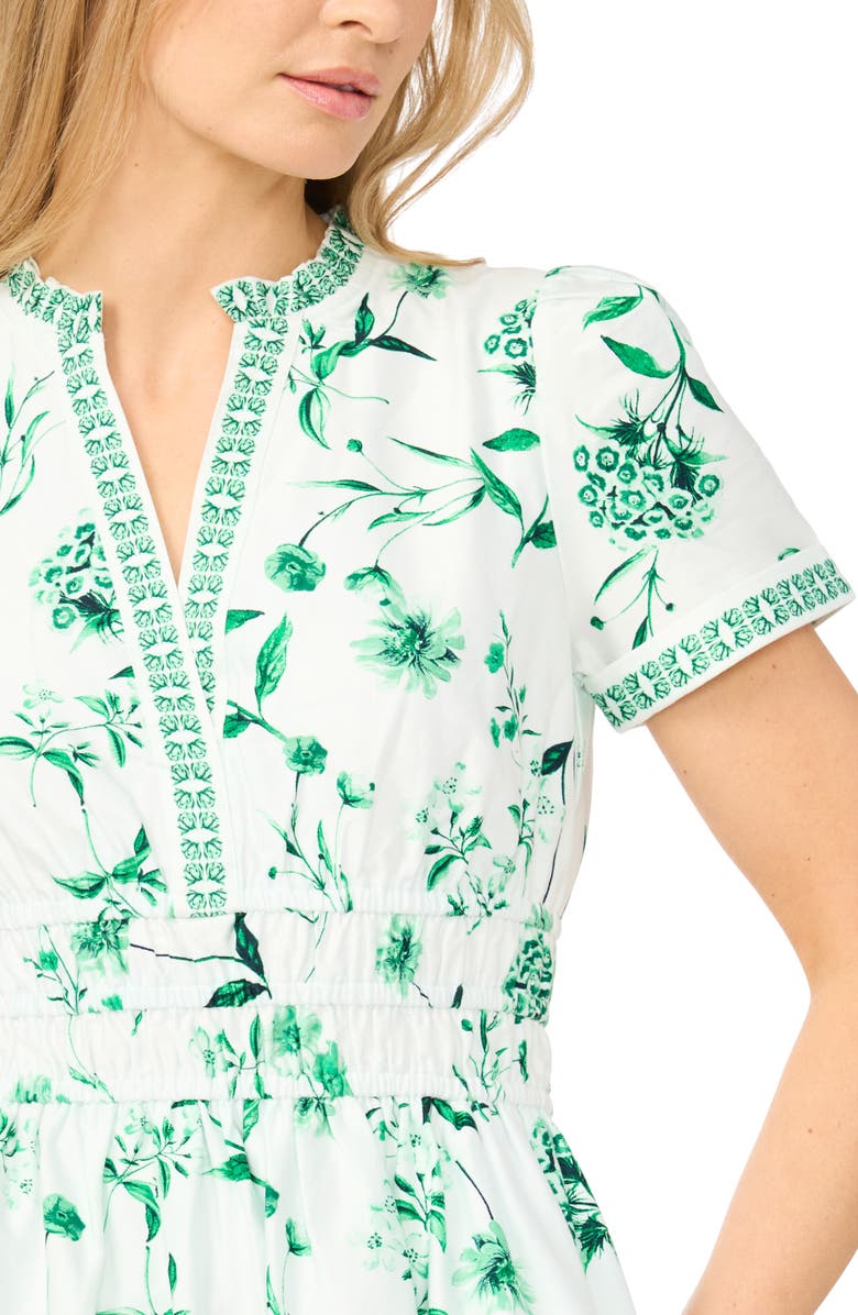 CeCe Print Smocked Waist Maxi Dress, Alternate, color, Vibrant Kelly