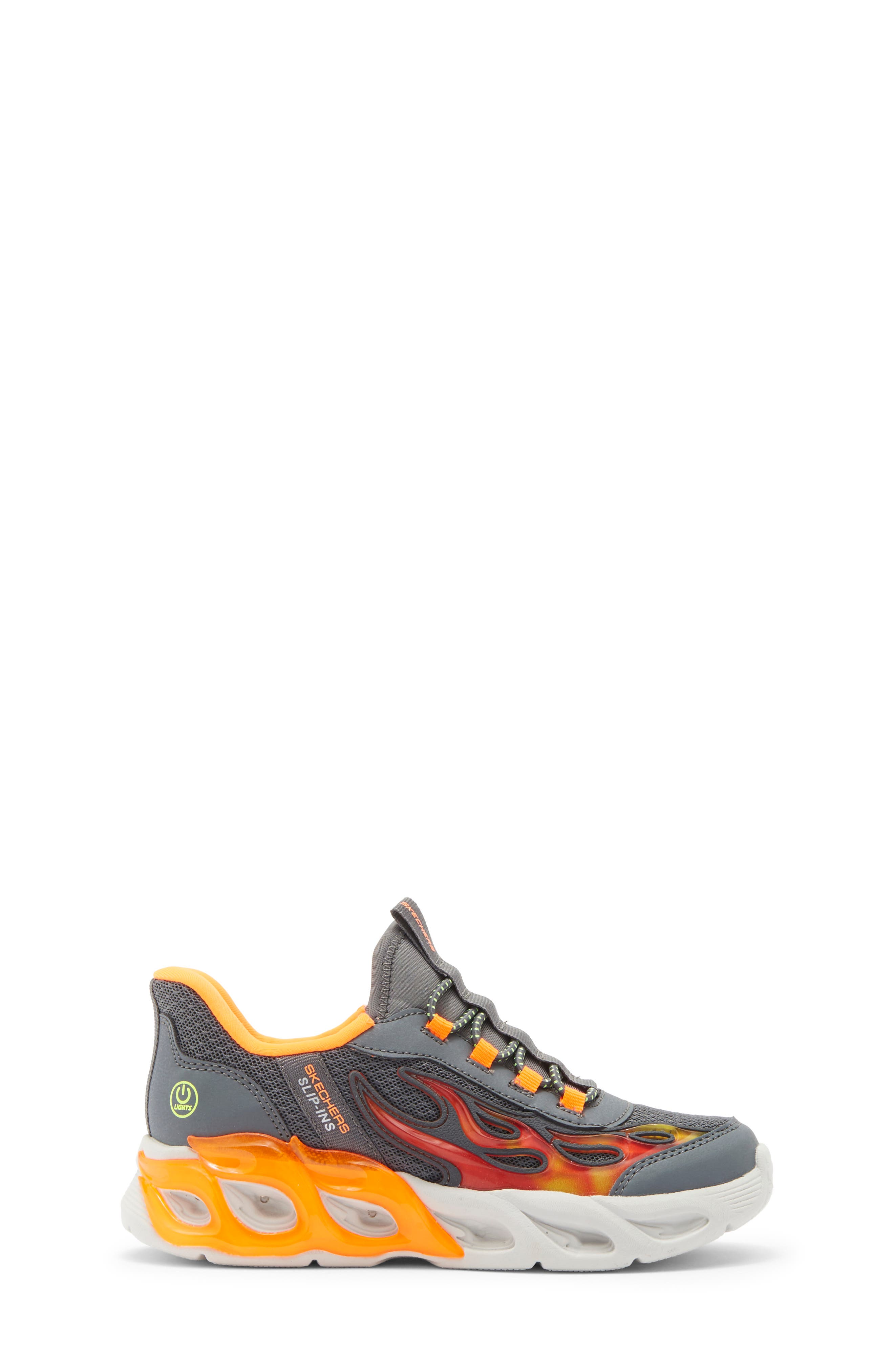 Kids' Thermo-Flash 2.0 Heat-Brisk Light-Up Sneaker, Alternate, color, CHARCOAL/ ORANGE
