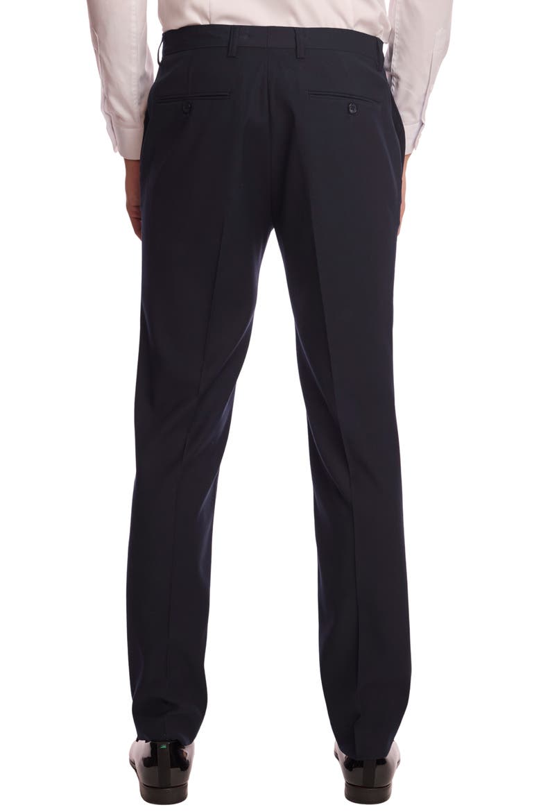 Downing Slim Fit Flat Front Dress Pants, Alternate, color, NAVY BLUES