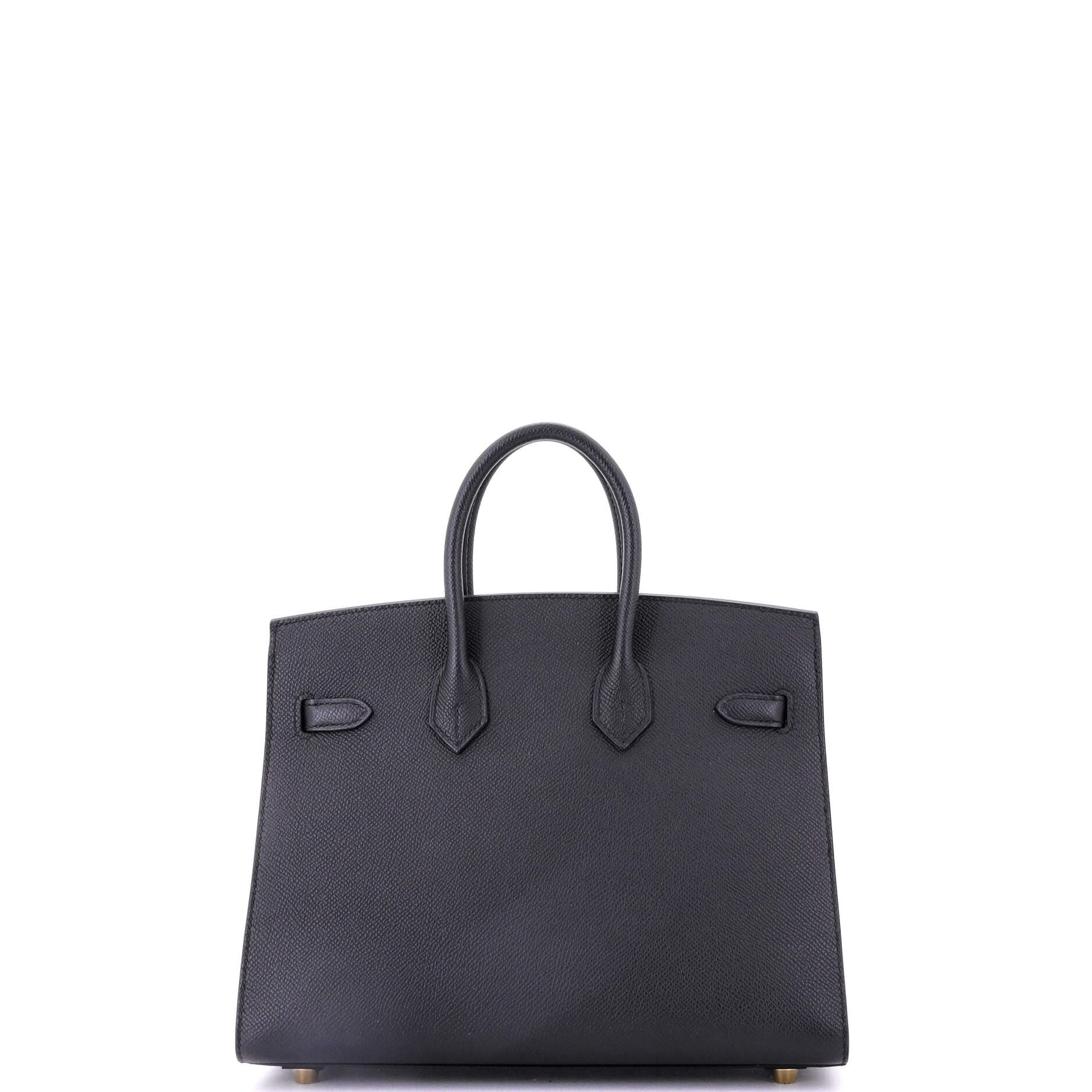 Pre-Owned Hermes Birkin Sellier Bag Black Epsom with Gold Hardware 25, Alternate, color, 