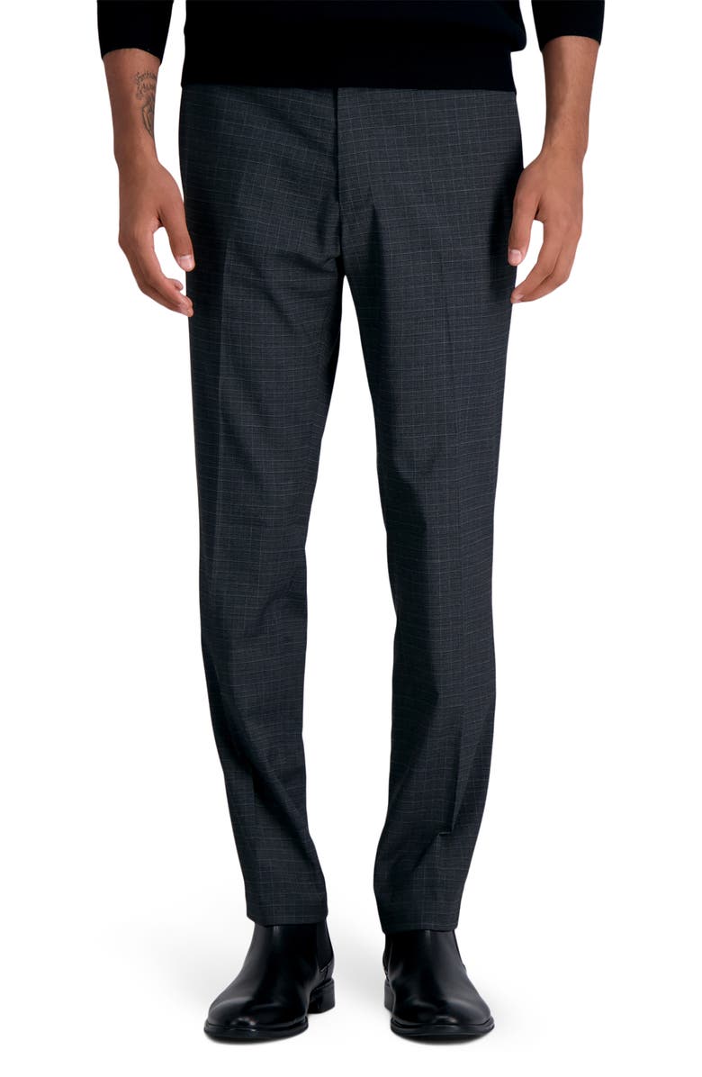 Kenneth Cole High Double Grid Slim Fit Pants, Main, color, 