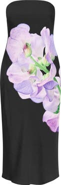 City Chic Amari Floral Strapless Maxi Dress