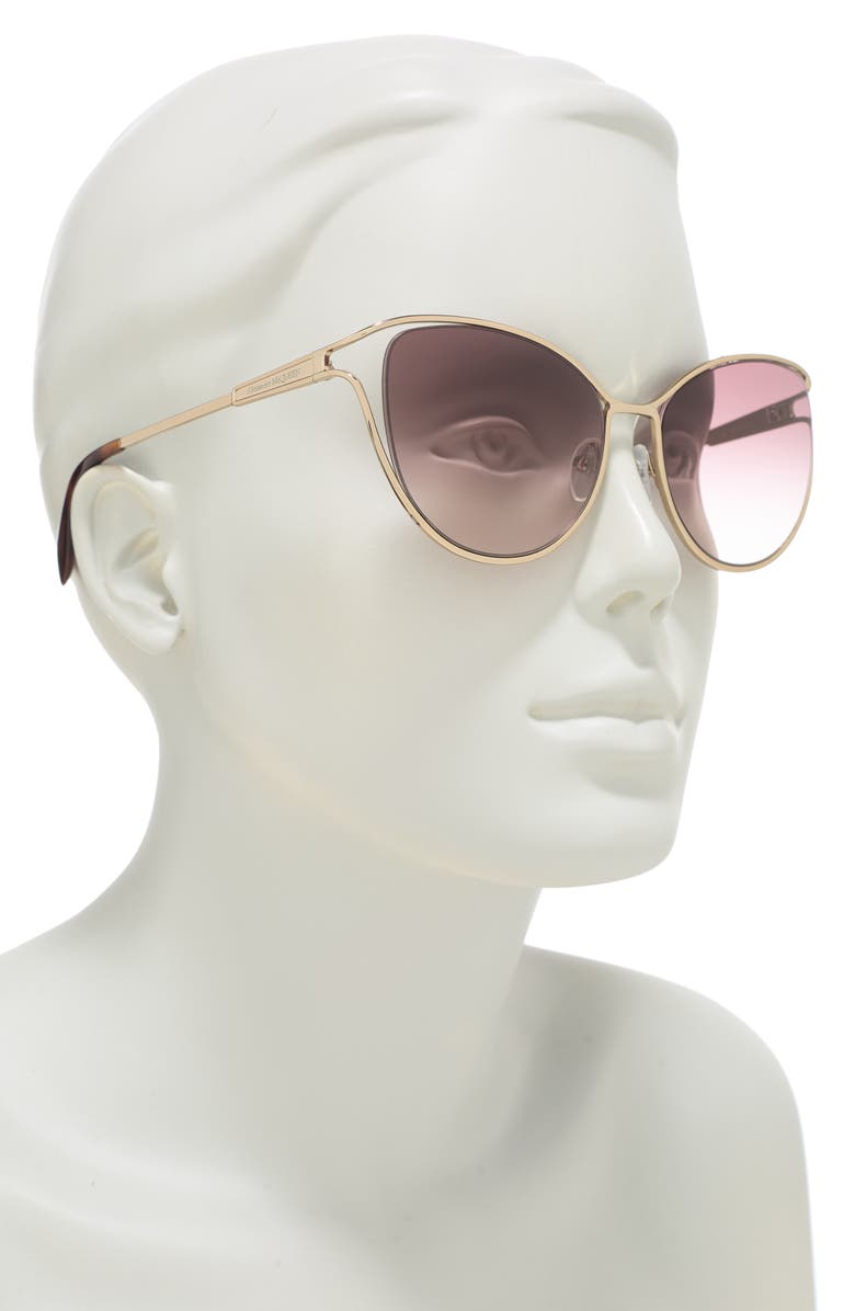 McQueen Alexander McQueen 58mm Cat Eye Sunglasses, Alternate, color,