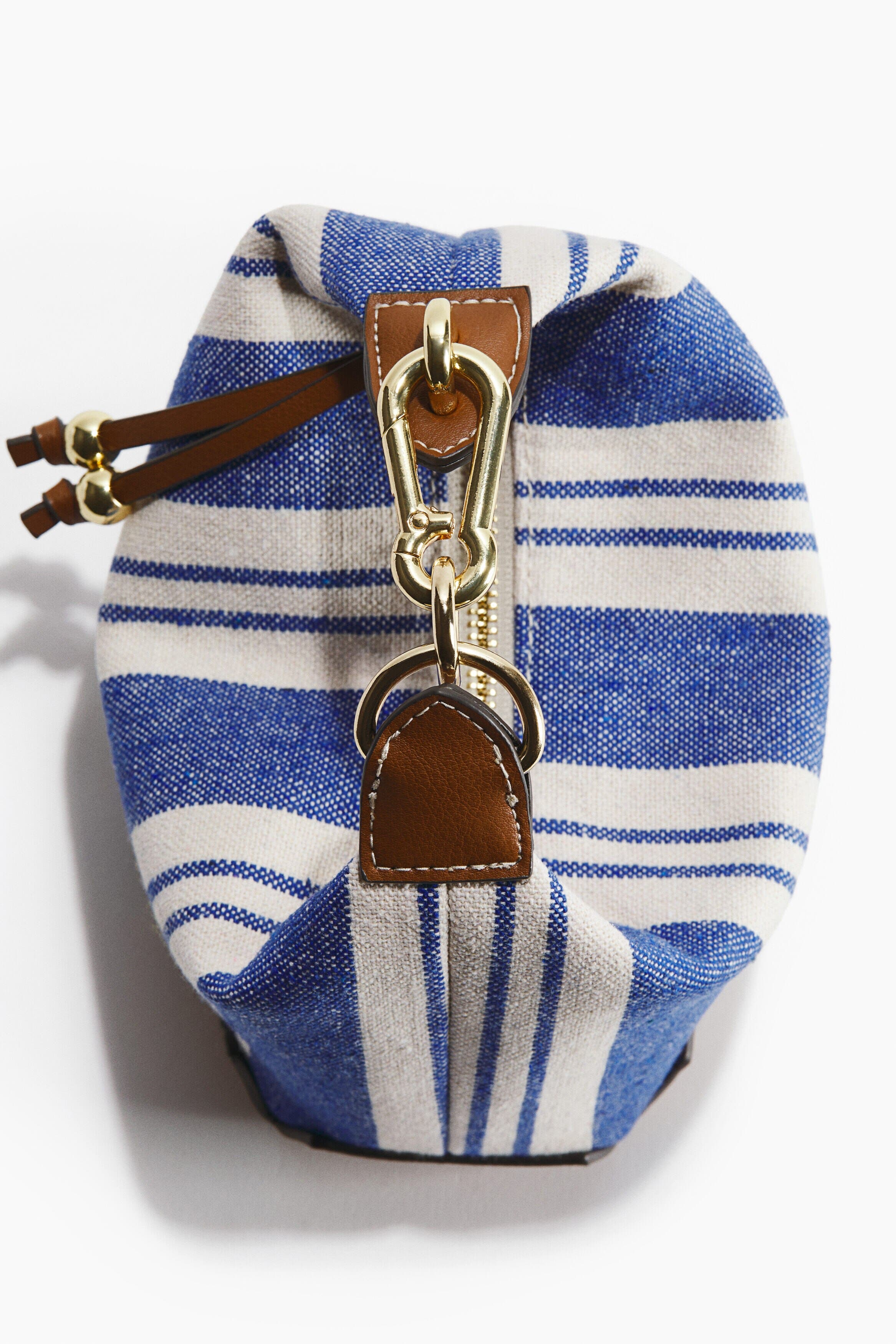 H&M Small Canvas Handbag, Alternate, color, Blue/Striped