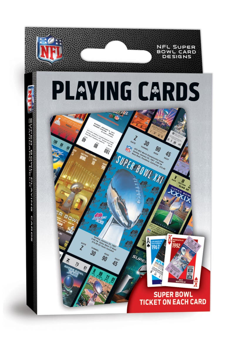NFL Super Bowl Ticket Playing Cards, Main, color, Multicolor