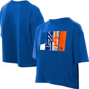 New Era Women's New Era Royal New York Mets Boxy Foil Logo T-Shirt