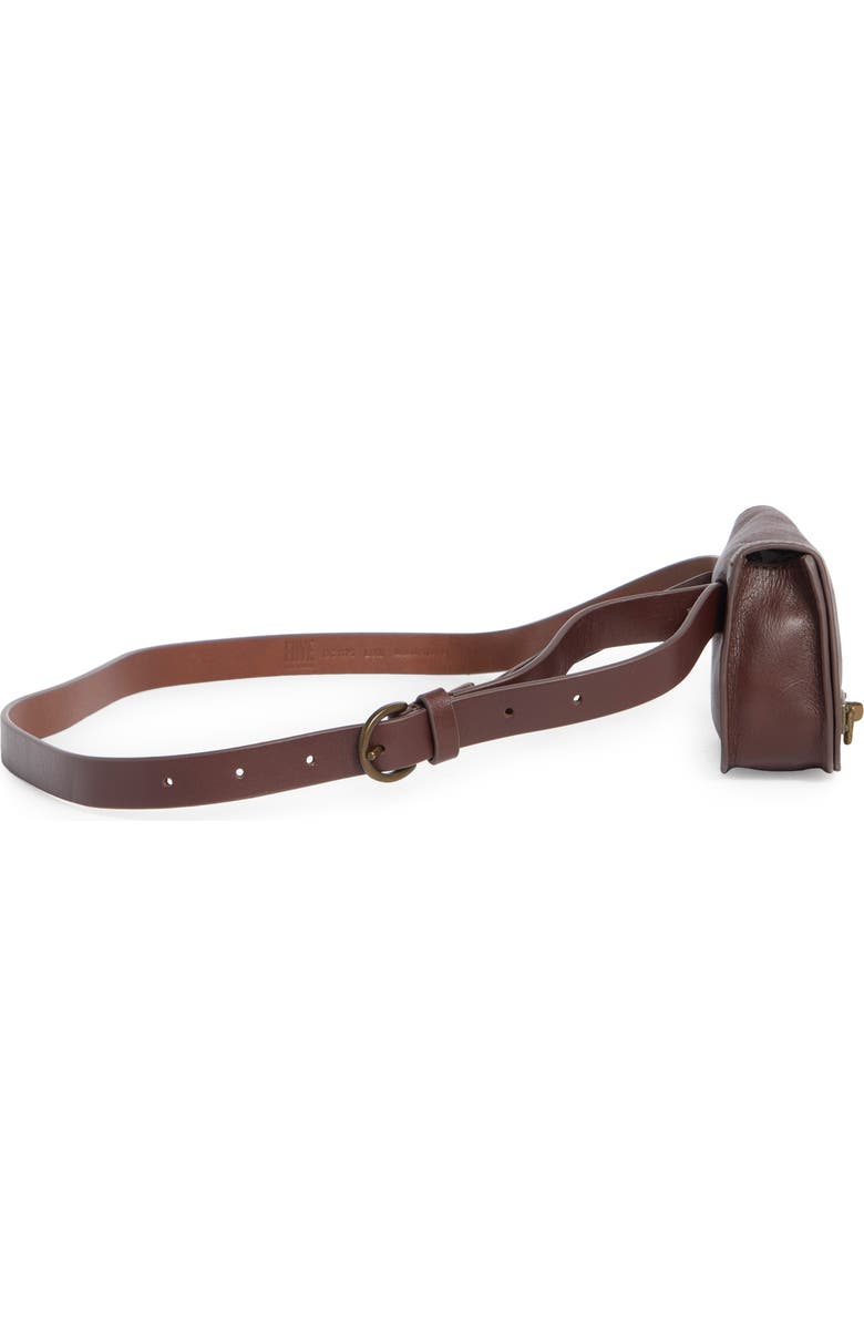 Frye Leather Belt Bag, Alternate, color, Dark Brown