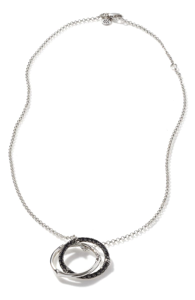 John Hardy Bamboo Lava Interlocking Pendant Necklace, Alternate, color, 