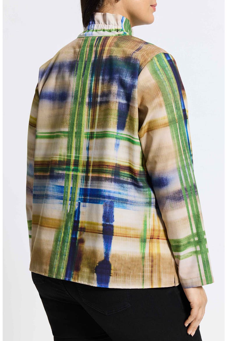 Carolina Painterly Stripe Cotton Button-Up Shirt, Alternate, color, BLUE MULTI