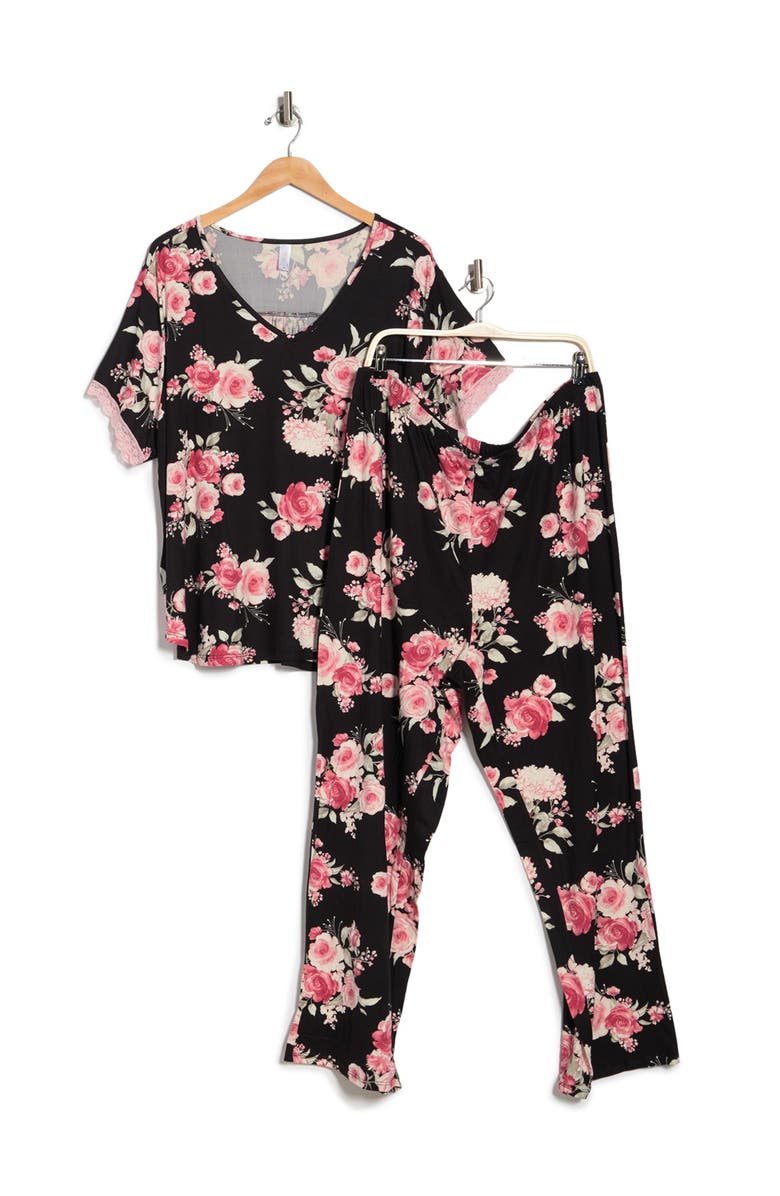 Flora By Flora Nikrooz Printed Pajama Set, Alternate, color, 