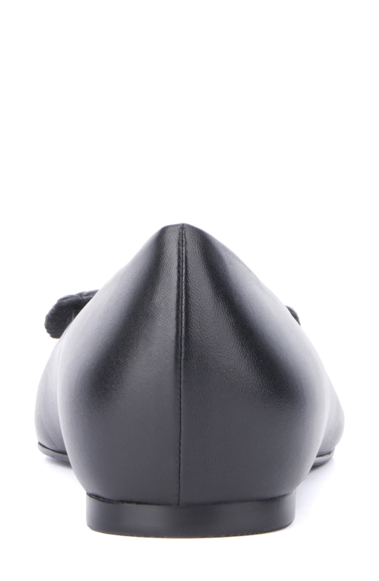 Aquatalia Jena Buckle Weatherproof Pointed Toe Flat, Alternate, color, Black