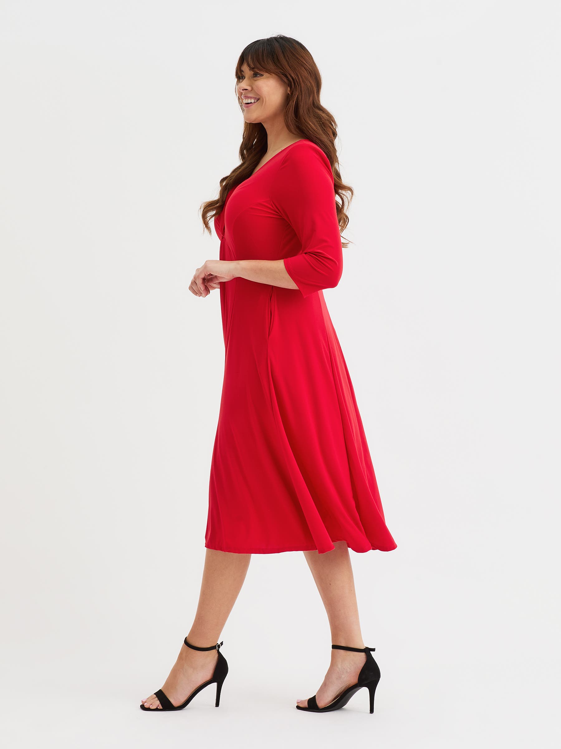 Claudia Solid Jersey Knot Front Dress - image 4