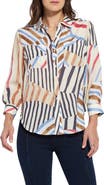 Lysse Yesenia Stripe Utility Button-Up Shirt
