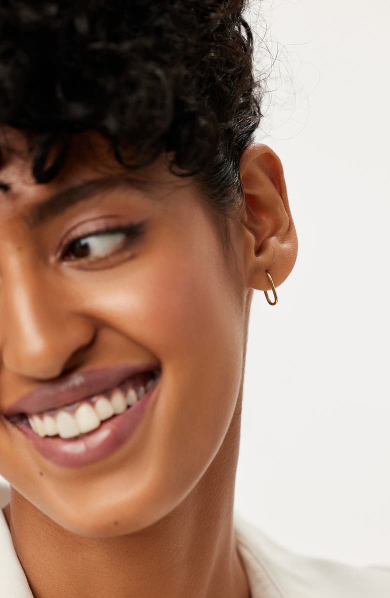 Ana Luisa Small Gold Hoop Earrings - Gold Oval Hoops, Alternate, color, Gold