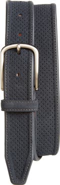 Johnston & Murphy Perforated Suede Belt