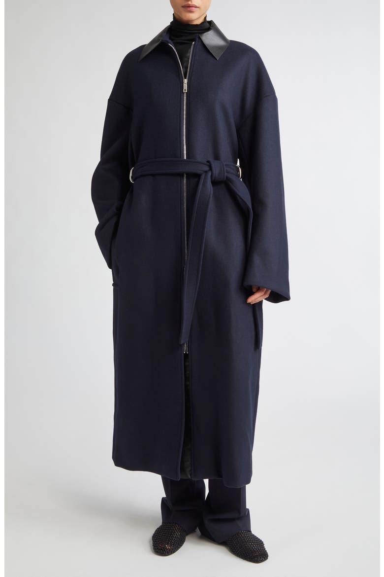Gene Wool Belted Coat, Main, color, MIDNIGHT BLUE