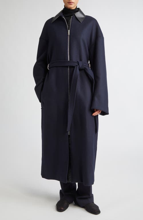 SPORTMAX Gene Wool Belted Coat in Midnight Blue  product
