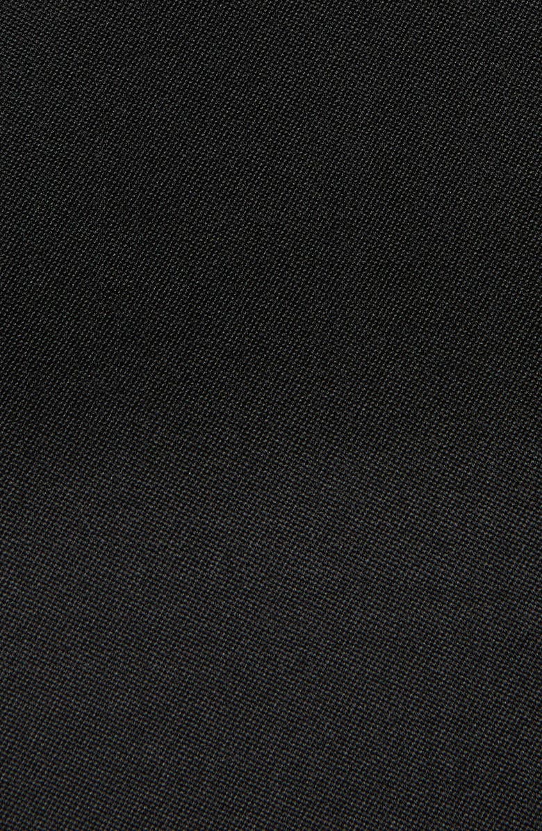 McQueen Wool Grain de Poudre Halter Top, Alternate, color, Black