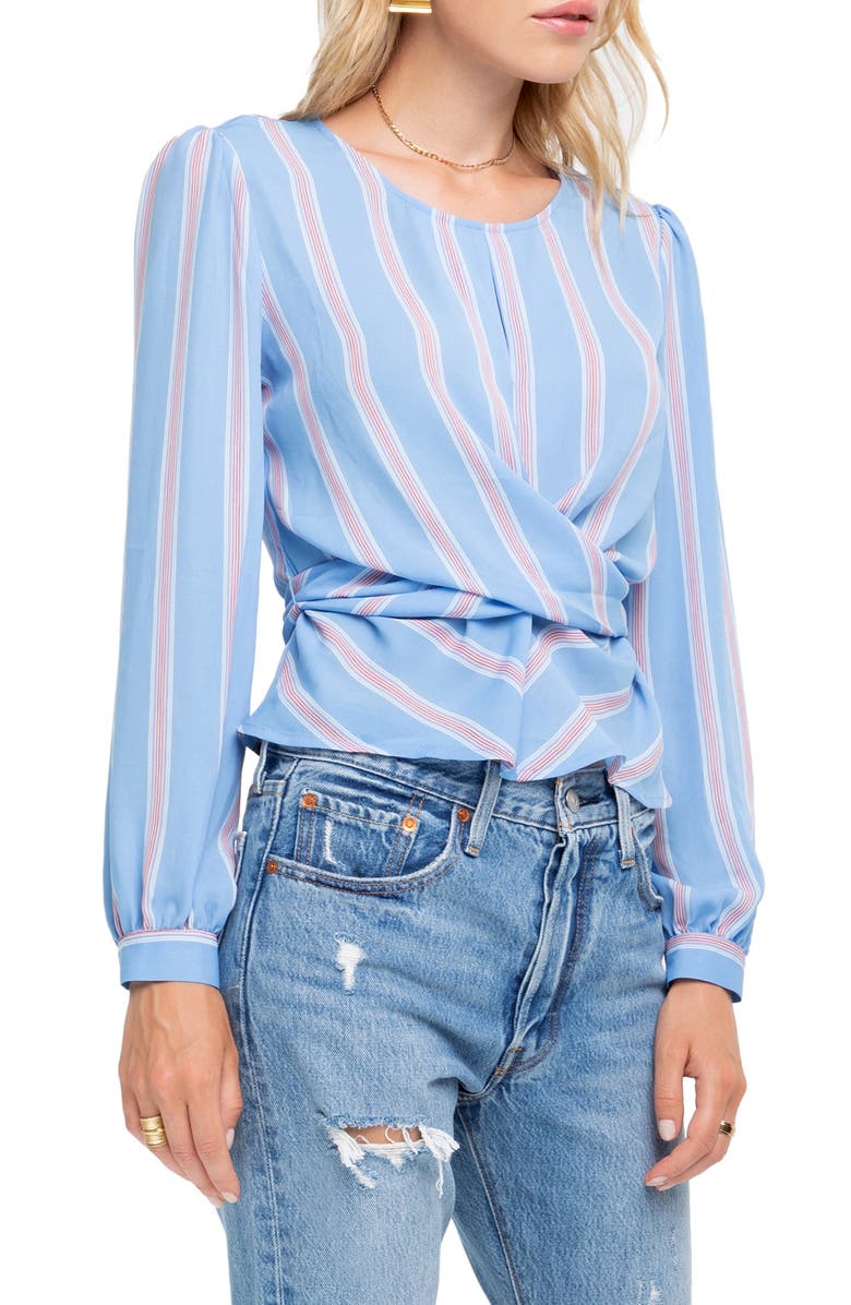 ASTR the Label Stripe Wrap Top, Alternate, color, 