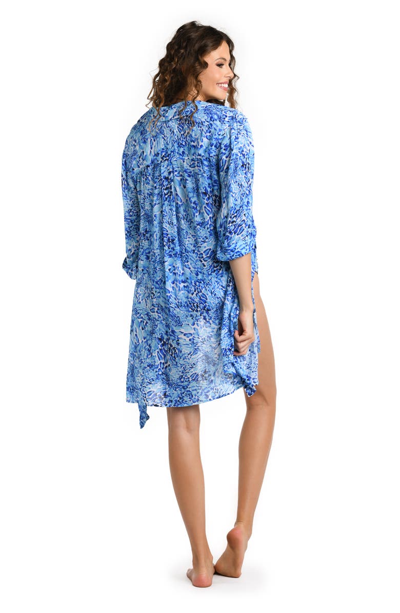 La Blanca Resort Cover-Up Wrap Dress, Alternate, color, 