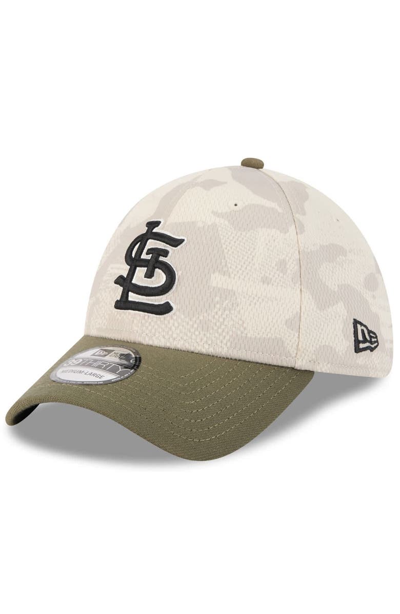 New Era Men's New Era Light Beige/Olive St. Louis Cardinals 2025 Armed Forces Day 39THIRTY Flex Hat, Alternate, color, 