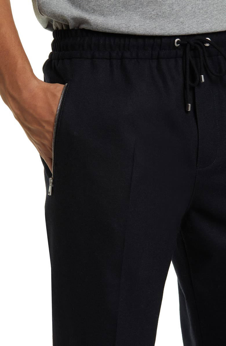 FRAME Wool Blend Flannel Travel Pants, Alternate, color, Navy