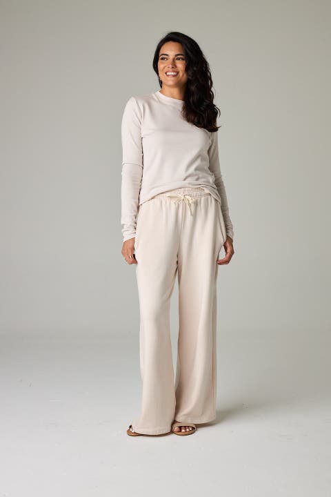 Garda Eco-Luxe Rib Crew-Neck Long Sleeve Top - Ultra Luxe Flow