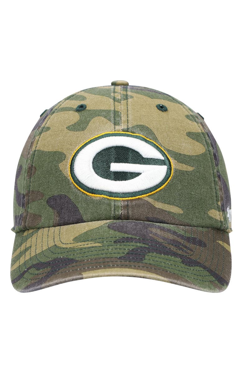 '47 Men's '47 Camo Green Bay Packers Woodland Clean Up Adjustable Hat, Main, color, Camo