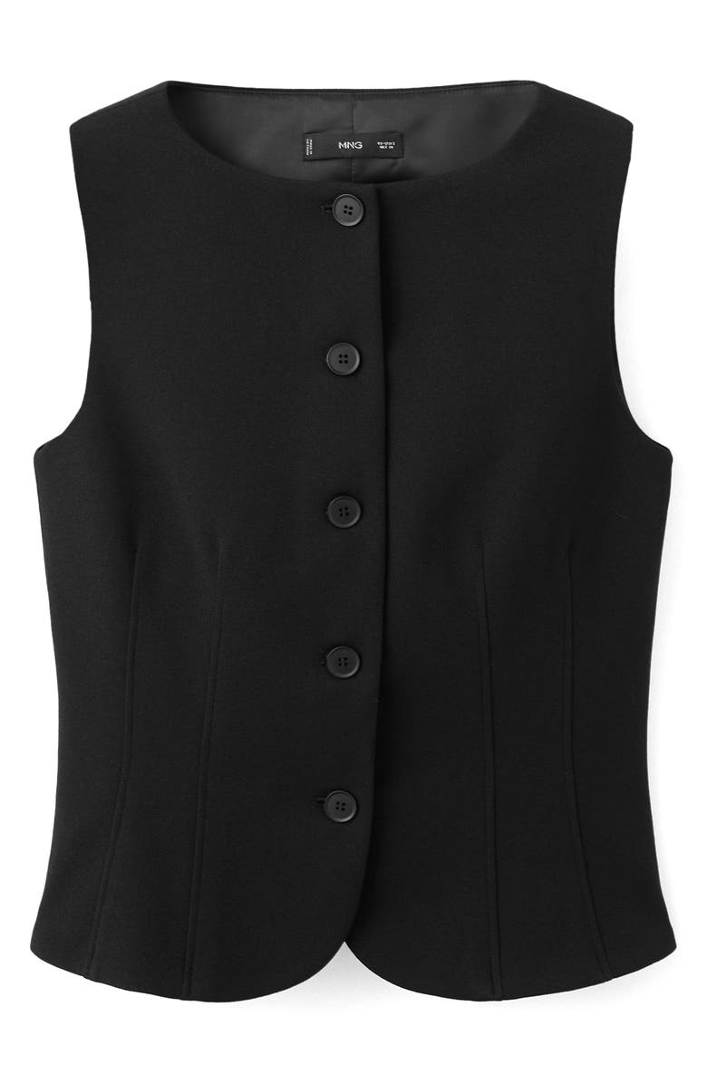 MANGO Suit Vest, Alternate, color, Black