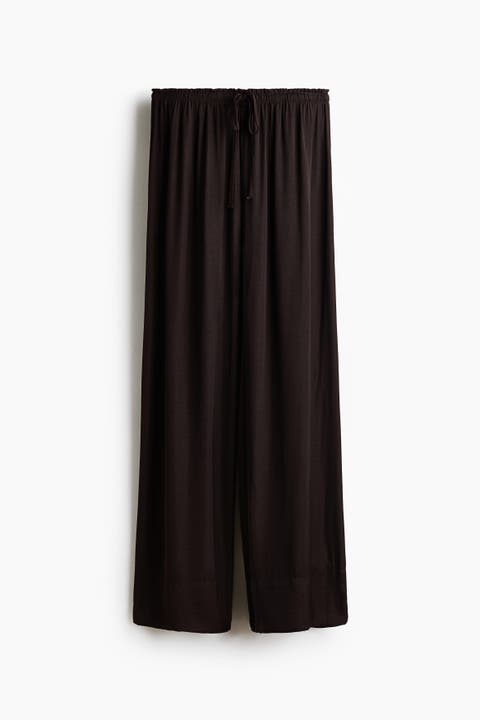 Wide Drawstring Trousers