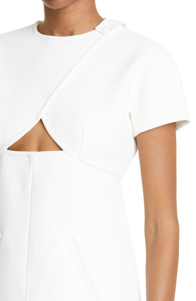 Courrèges Cutout Crepe Minidress, Alternate, color, 