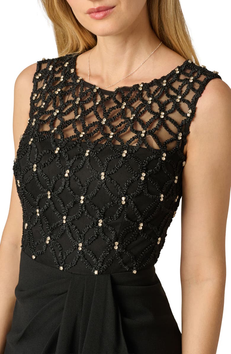 Adrianna Papell Beaded Jersey Gown, Alternate, color, 