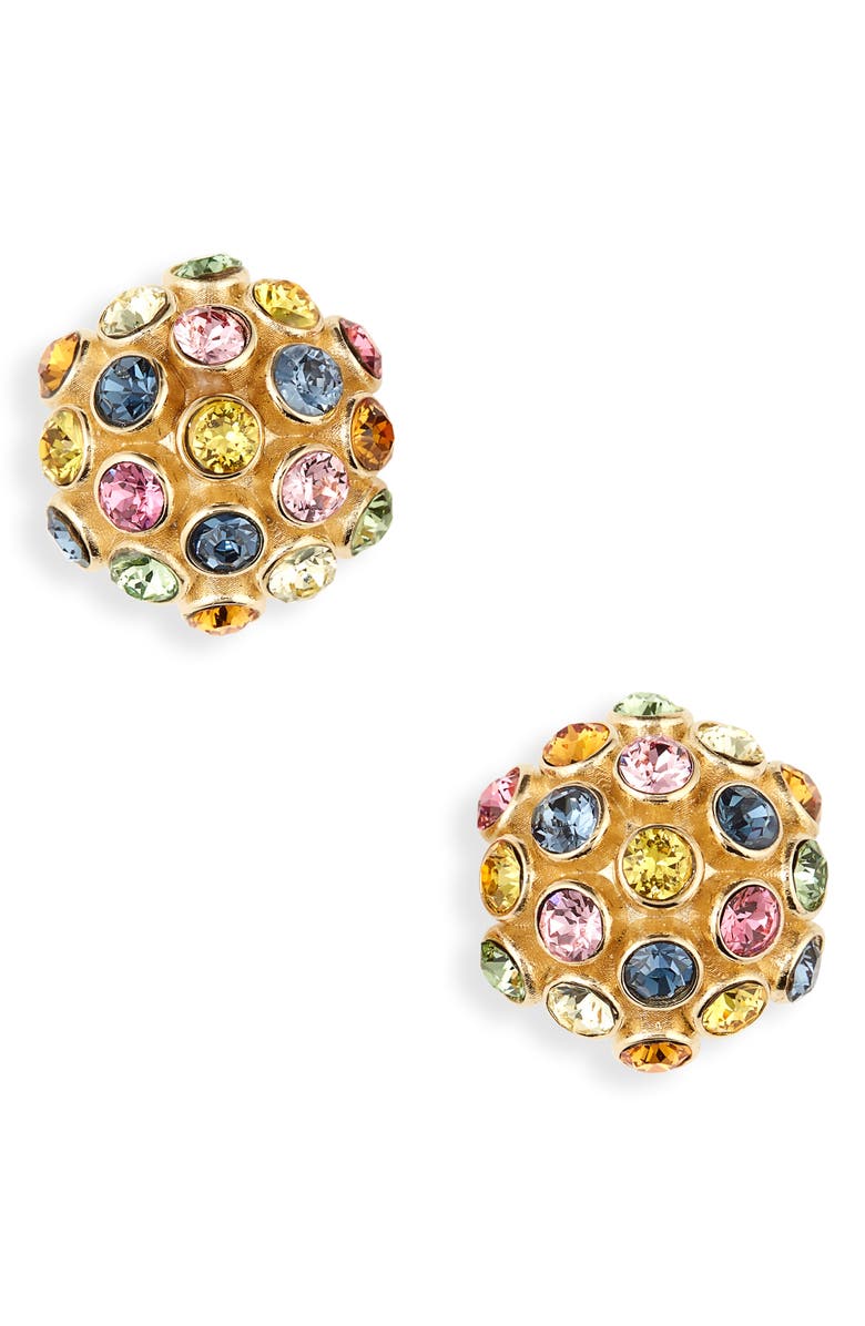 Oscar de la Renta Sputnik Multicolor Crystal Post Earrings, Main, color, 