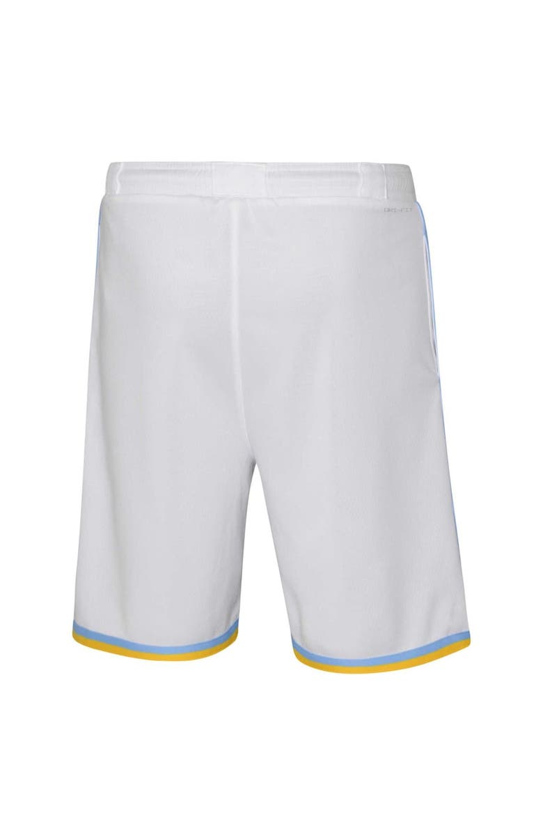 Nike Youth Nike White Los Angeles Lakers Hardwood Classics Swingman Shorts, Alternate, color,