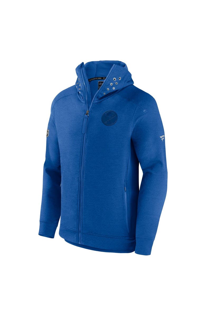 FANATICS Men's Fanatics Branded Heather Royal Buffalo Sabres Authentic Pro Road Tech Full-Zip Hoodie Jacket, Alternate, color, 