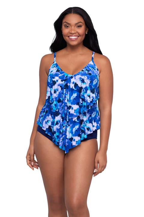 Ronnie 2 Tier Ruffle Tankini Swimsuit Top