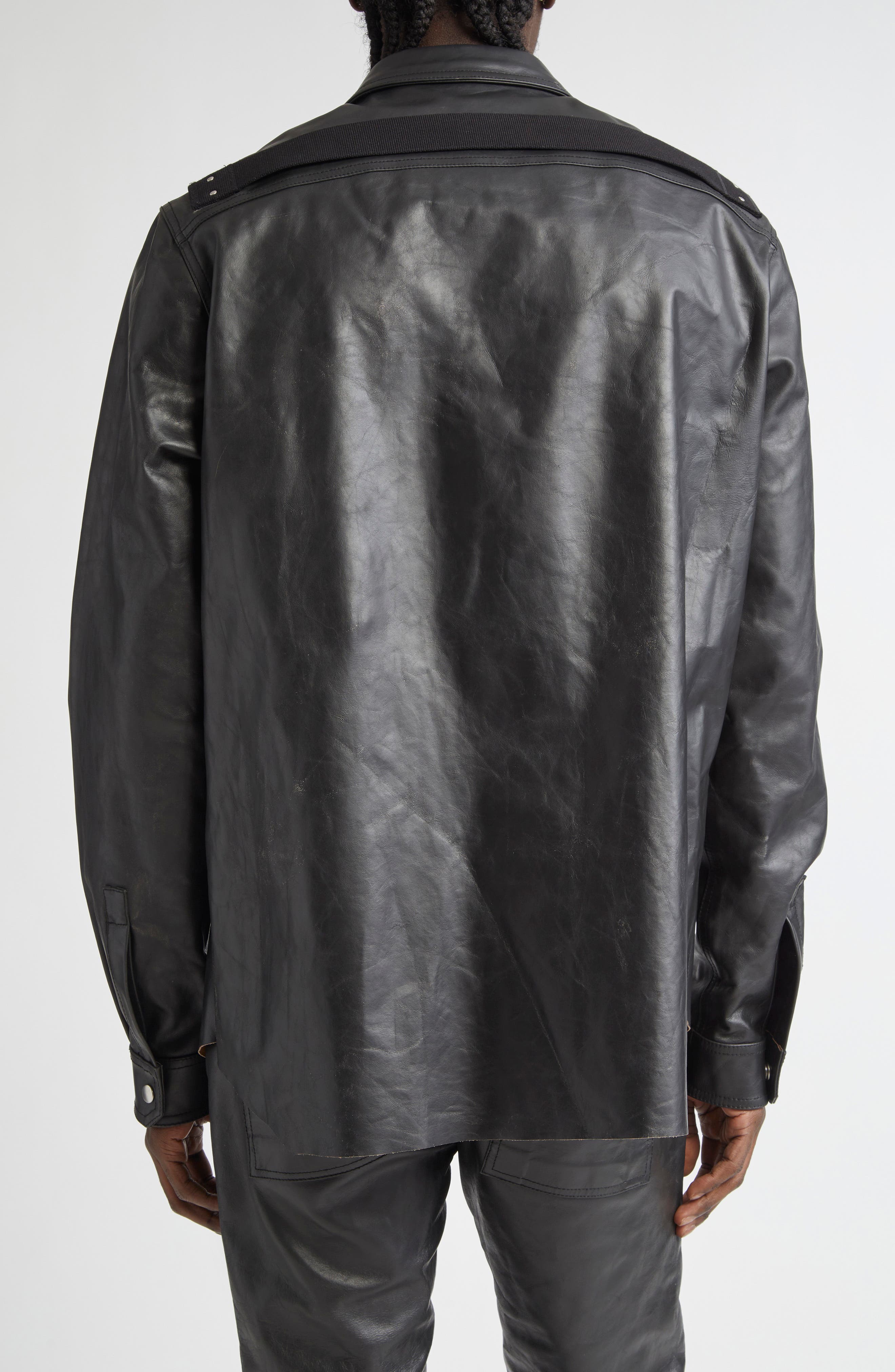 Leather Shirt Jacket (Men) | Nordstrom