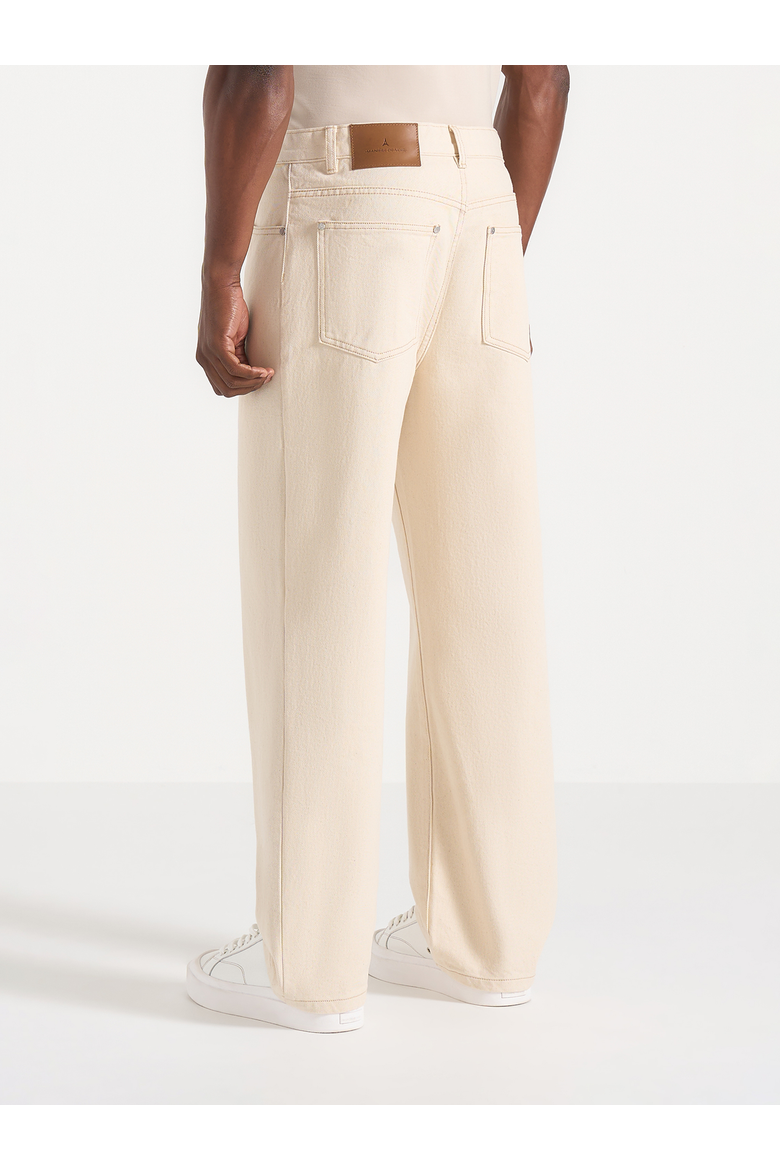 DN002 Relaxed Fit Jeans, Alternate, color, Cream