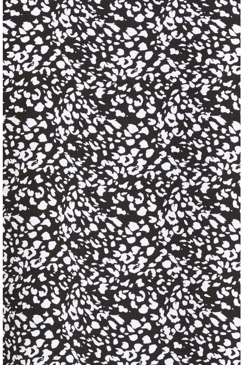 Scoop Neck Woven Shell, Alternate, color, BLACK- IVORY DOT PRINT
