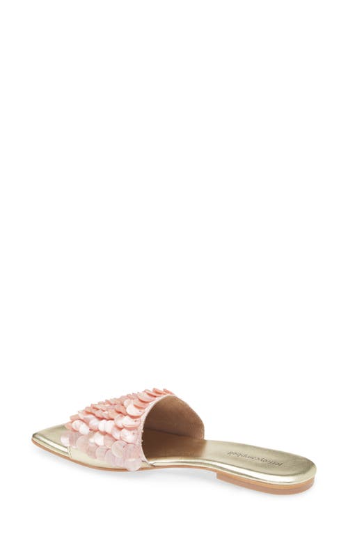 Jeffrey Campbell Fishy Slide Sandal In Coral Gold Combo