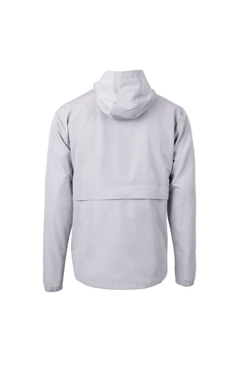 Cutter & Buck Men's Cutter & Buck Gray Cleveland Guardians Charter Eco Recycled Half-Zip Anorak Jacket, Alternate, color, 