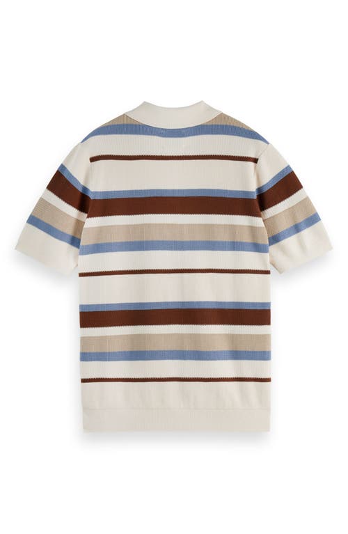 Scotch & Soda Regular Fit Striped Knit Polo